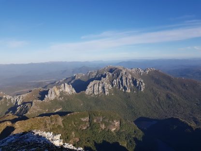 Stunning views from the summit of Frenchmans Cap. Book your Frenchmans Cap transport with Tassie Transport today.